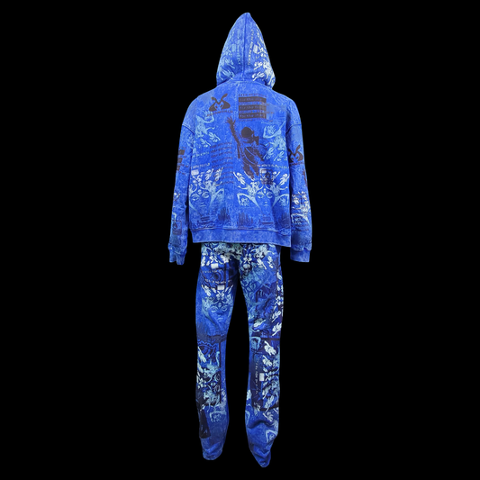 #14 + #17 Endless Ocean (Sweat Suit, Acid Wash , X Large)