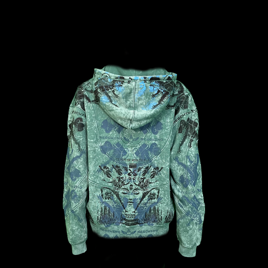 #1588 - (Acid Wash, Fleece Zip, XL)