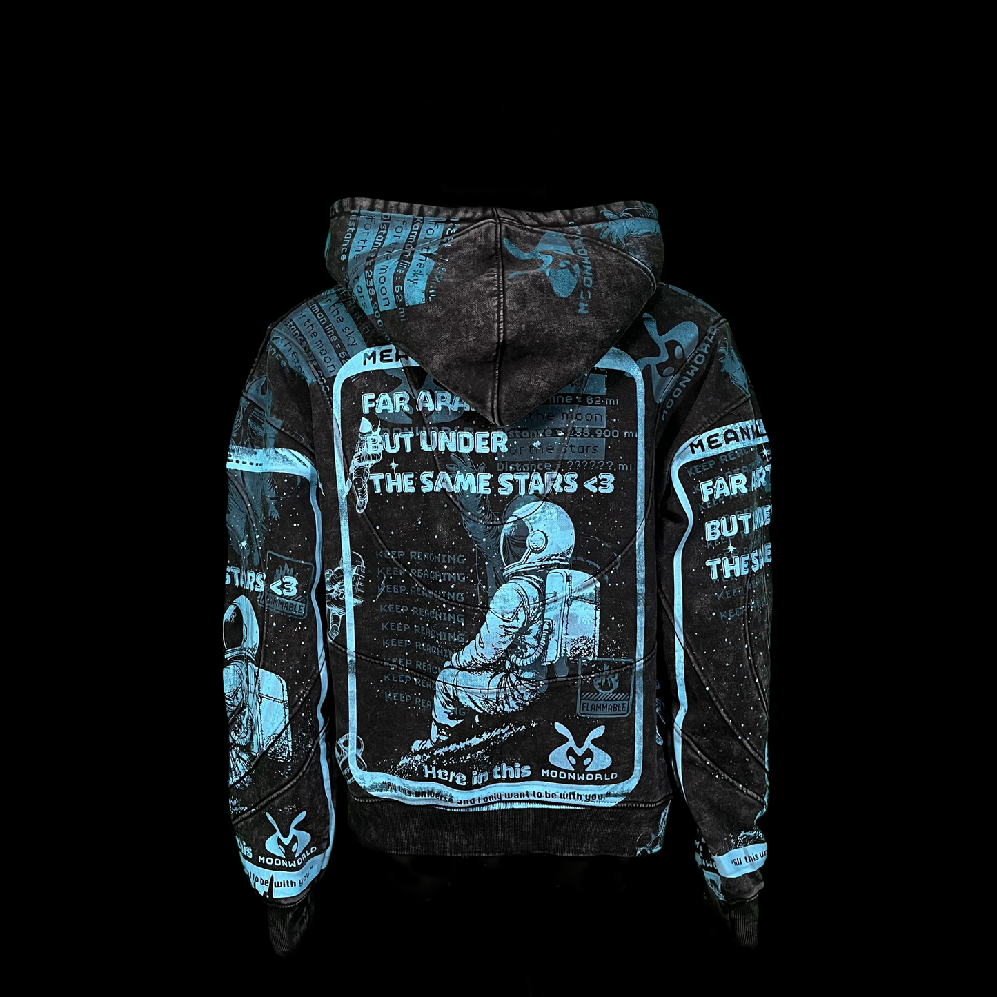 #1507 - (Acid Wash Ridge Hoodie Fleece Zip M)