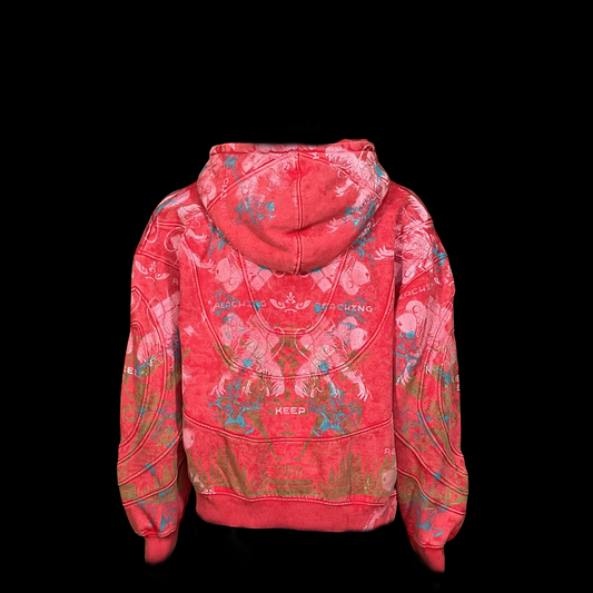 #1541 - (Ridge Hoodie Fleece Zip Acid Wash, L)