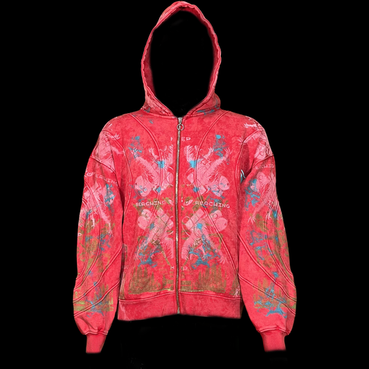 #1541 - (Ridge Hoodie Fleece Zip Acid Wash, L)