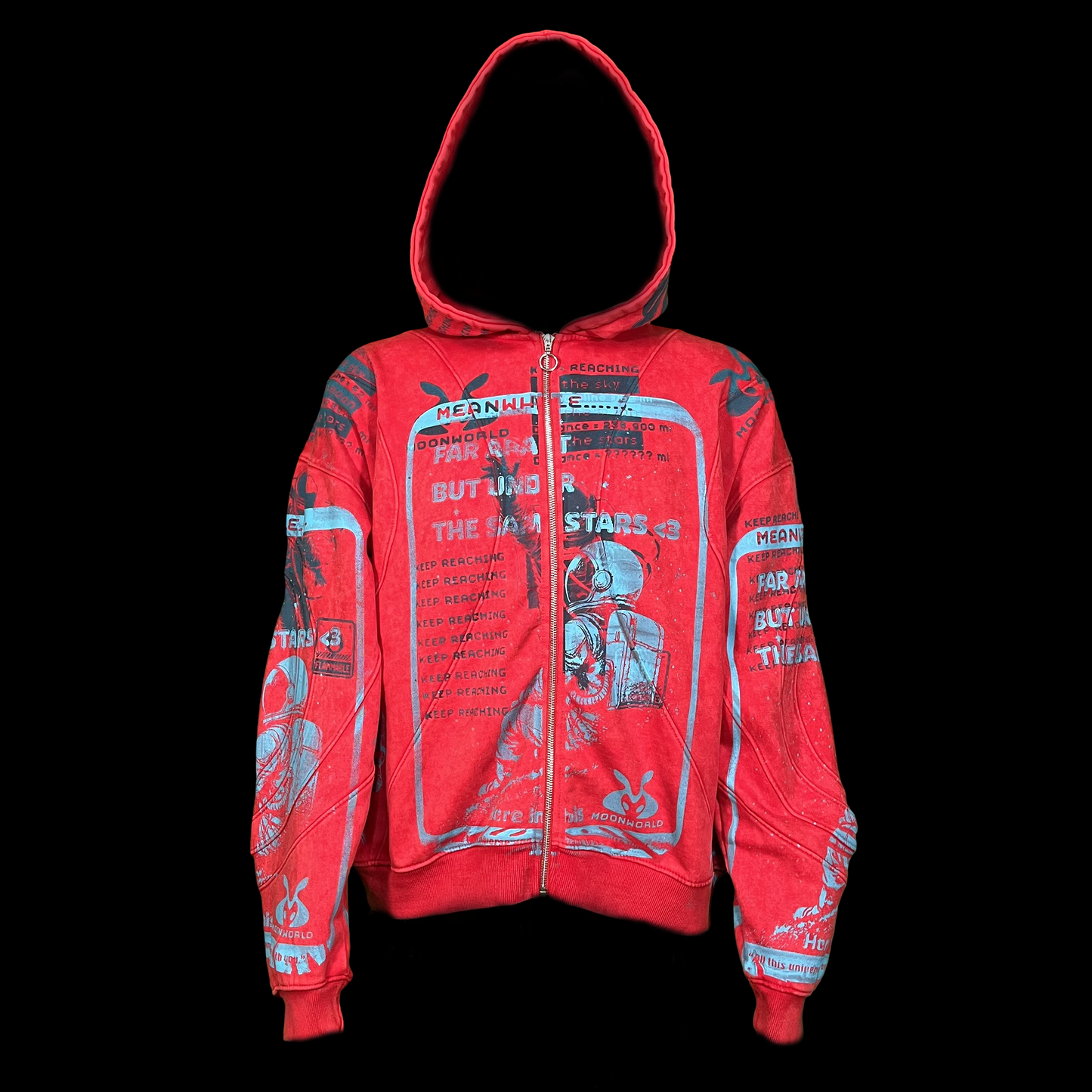 #1567 - (Acid Wash Ridged Fleece Zip, L)