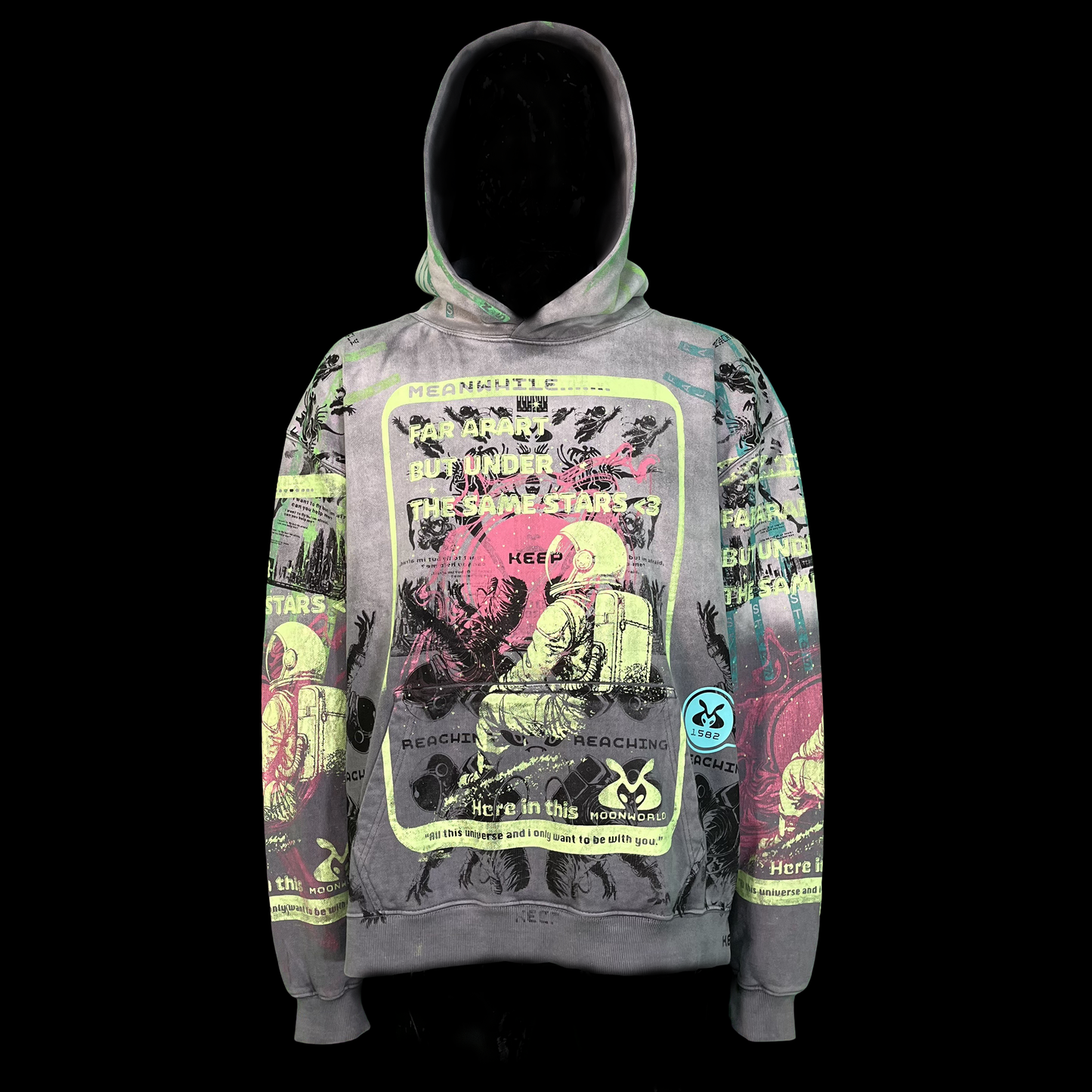 #1582 -  Radioactive Graphite (Acid Wash, Fleece, Pull Over, XL)