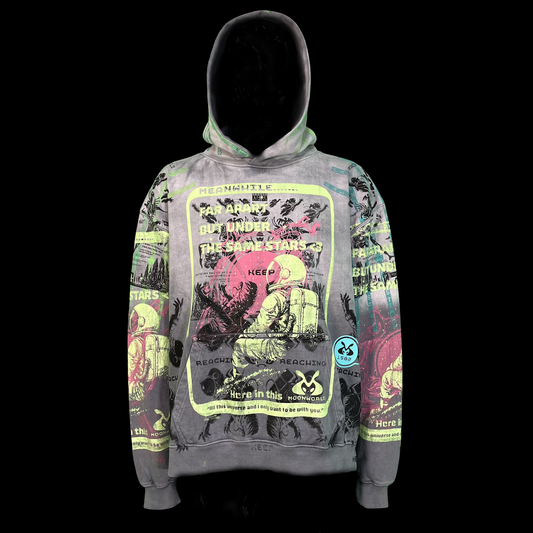 #1582 -  Radioactive Graphite (Acid Wash, Fleece, Pull Over, XL)