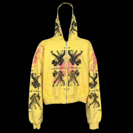 #1599 - (Acid Wash, French Terry Crop, XL)