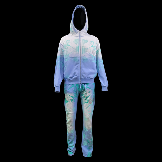 #19 + #20 Coldest Pluto (Sweat Suit, Acid Wash, Medium)