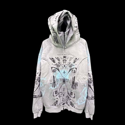 #1053 The Grey Martian (2XL) [Double Hood Zip]