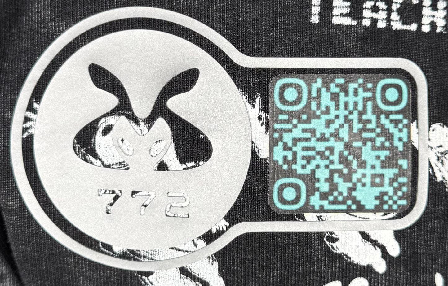 #772 Obisidian Wings [S] (Acid Wash Crop Zip)