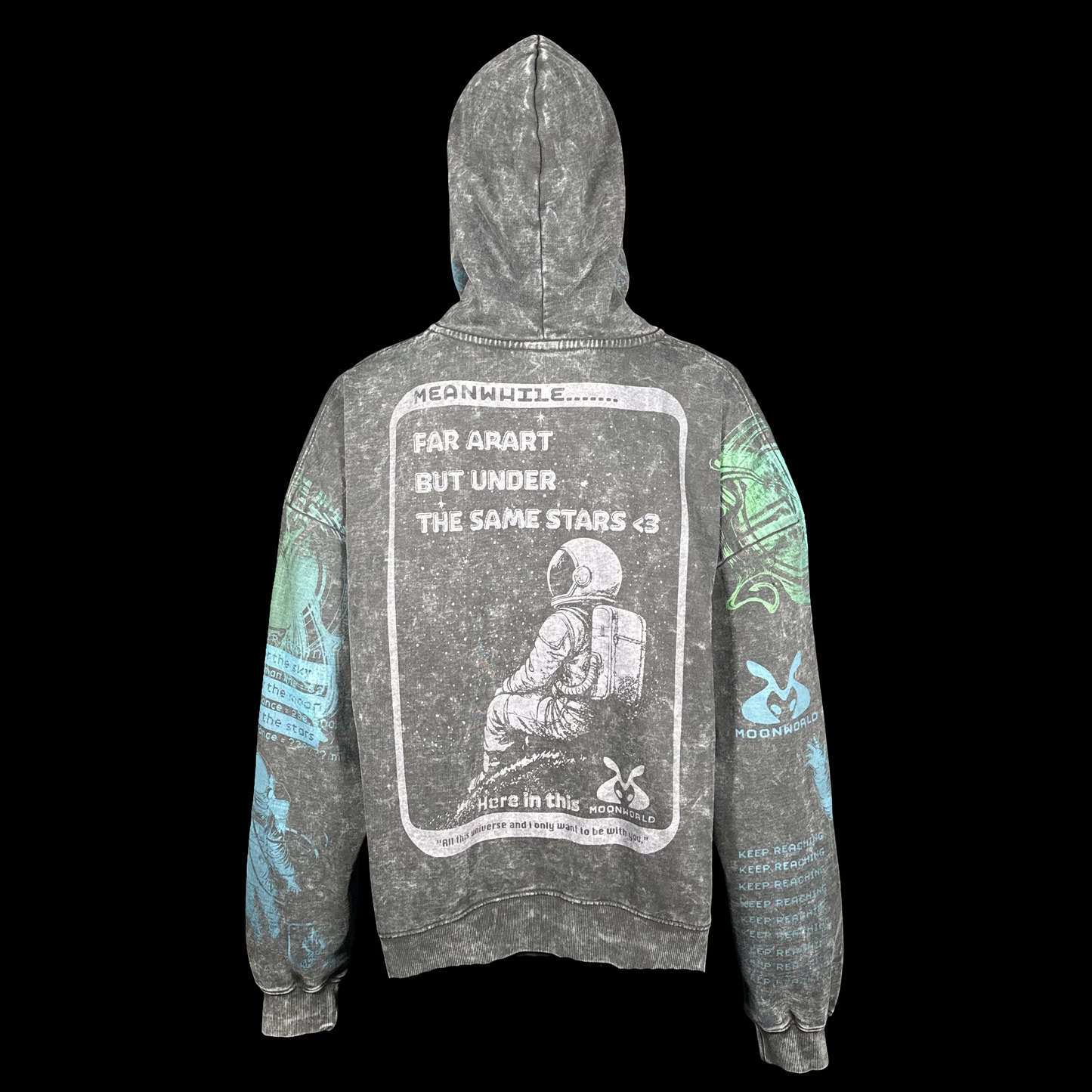 #801 Onyx Transmission [XL] (Acid Wash Crop Zip)