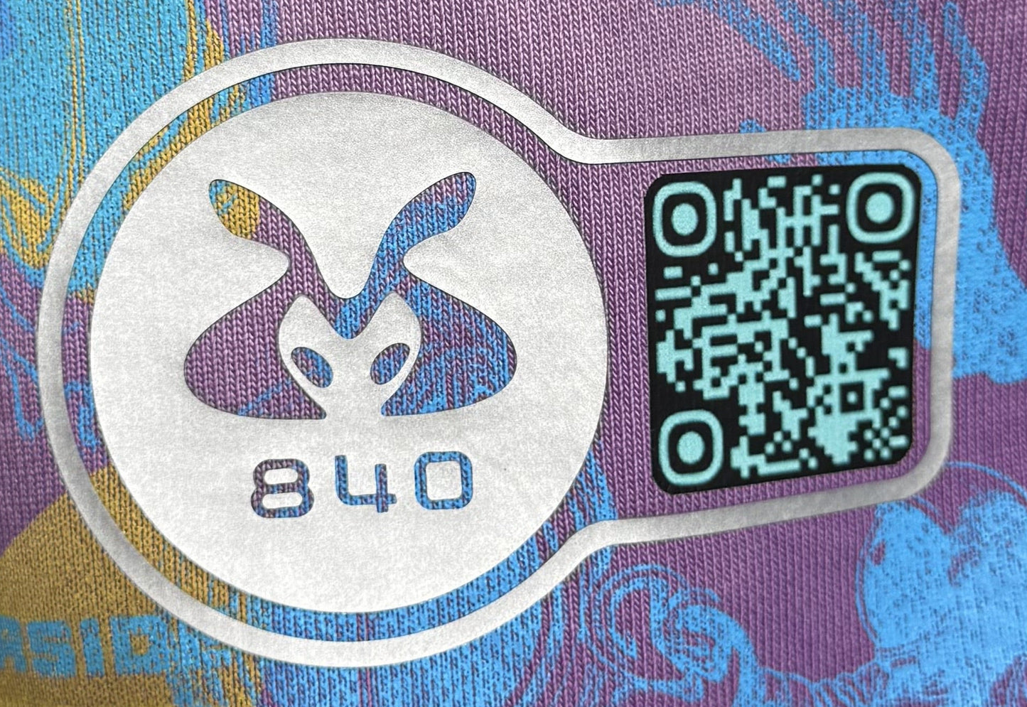 #840 Electric Space Ghost [S] (Acid Wash Crop Zip)