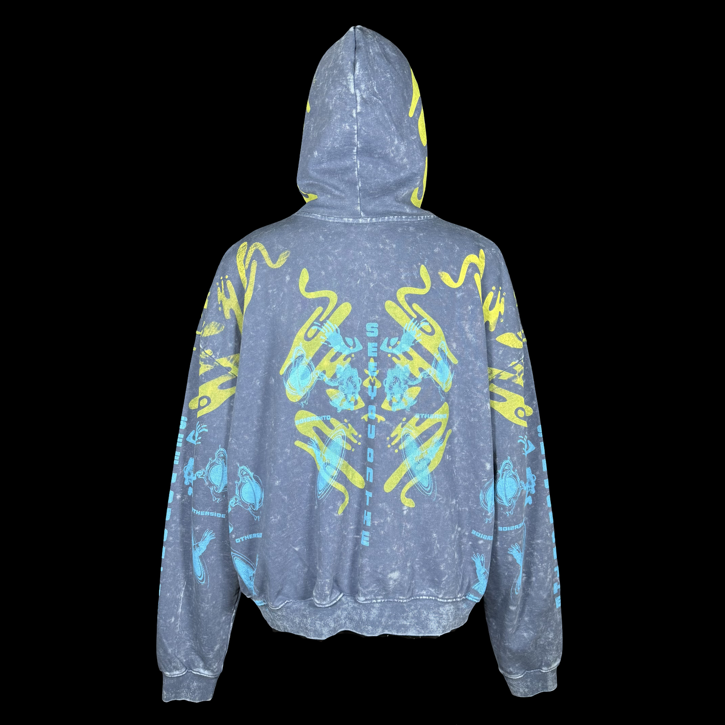 #841 Electric Space Eel [XL] (Acid Wash Crop Zip)