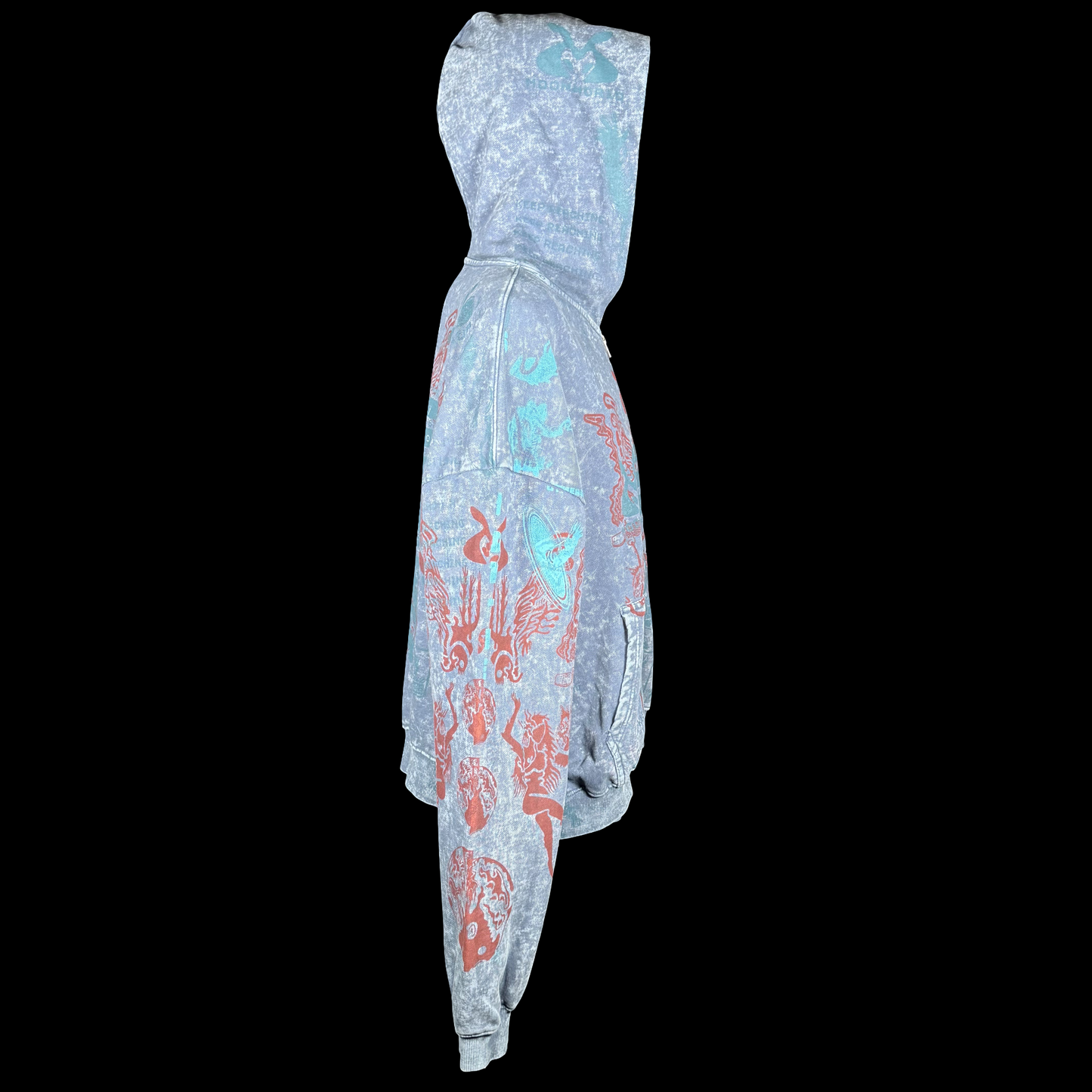 #849 Frozen Atmosphere [XL] (Acid Wash Crop Zip)