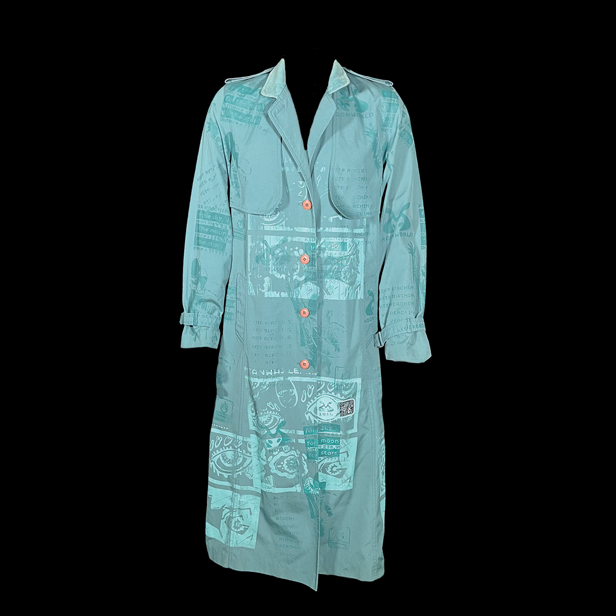 #1814 - Aqua Adventure (Upcycled Trench, Size M)